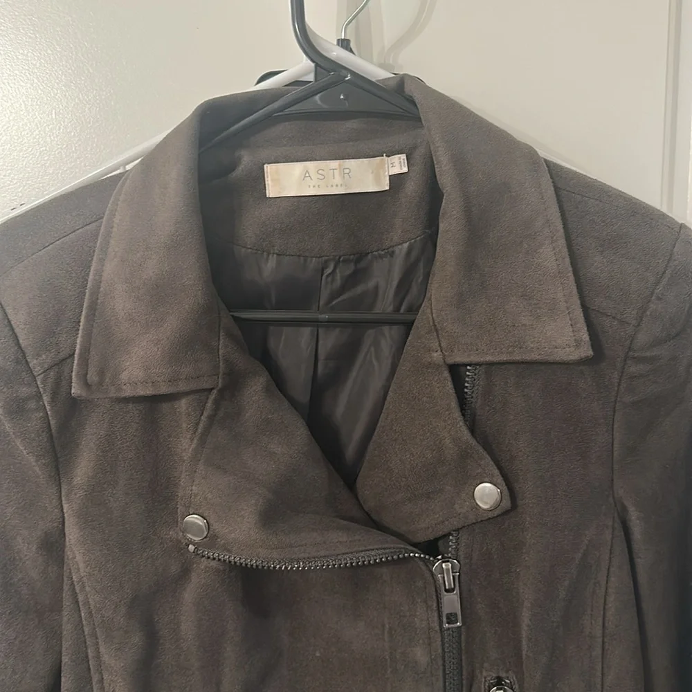 ASTR Suede Women's Charcoal Jacket, size M, Good condition - Picture 5 of 6